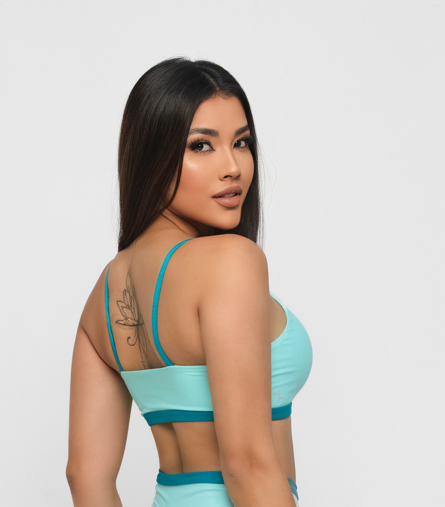 Vibrant Dark Blue Details Sport Bra