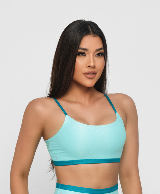 Vibrant Dark Blue Details Sport Bra